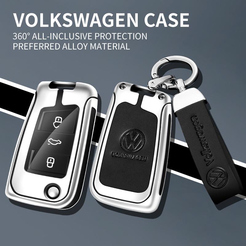 Dla Samochodu VOLKSWAGEN Etui na Kluczyk ze Stopu Cynku Pokrowiec Brelok do Kluczy Samochodowych Metalowa Obudowa Kluczy Dla VW Volkswagen VW Tiguan MK2 Golf 7 MK7 T-Cross T-