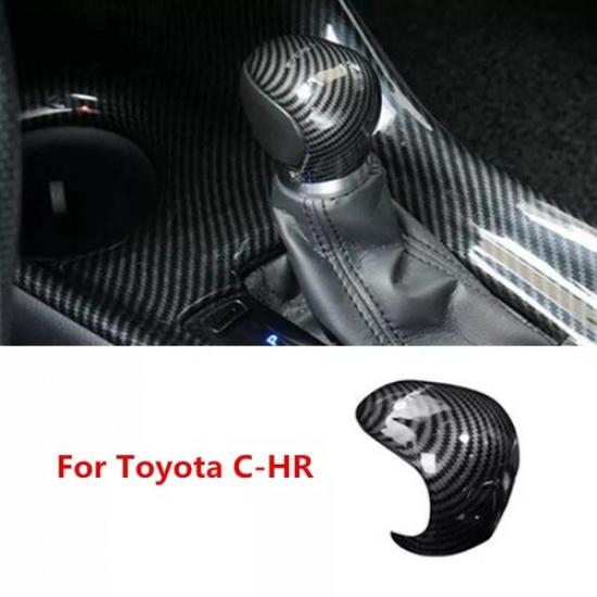 Carbon Fiber Inner Gear Shift Knob Cover Trim For Toyota C-HR CHR 2016-