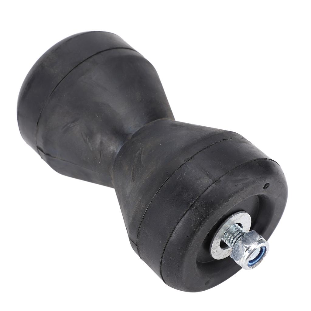 Boat Bow Trailer Roller Shockproof 95mm Black Rubber Bow Stop Bell Roller Enduring Marine Tool for