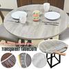 Clear Round Tablecloth Waterproof Oilcloth Heavy Duty Elasticized Table Cover Elastic Edge Design Plastic Tablecloth Protector