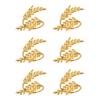 6/12pcs Gold Leaf Napkin Ring Buckles for Wedding Birthday Party Dinnig Table Decoration Christmas Thanksgiving Napkin Holder