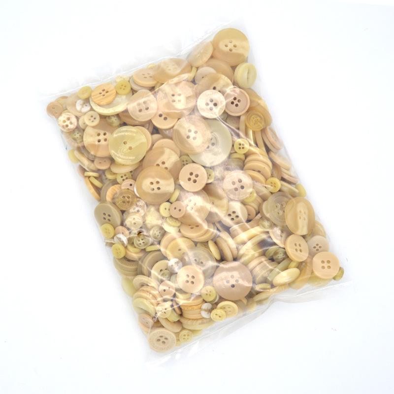 Available Now! Mixed Color Round Resin Buttons for DIY Crafts – Ideal for Handmade Button Art and Floral Designs.