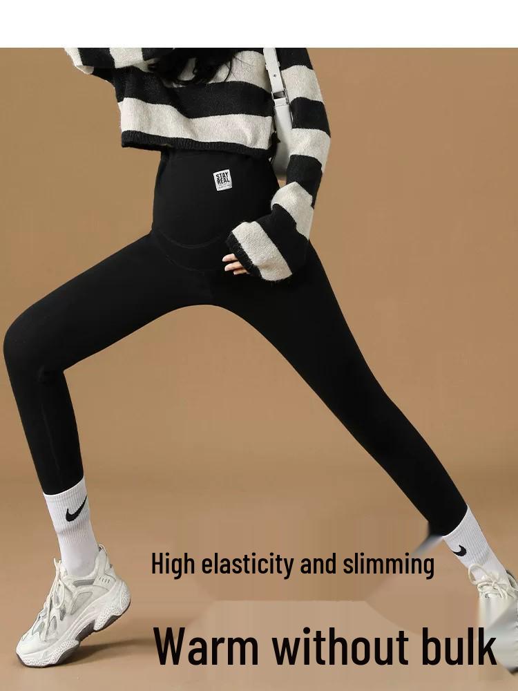 Spring & Autumn Maternity Pants, Plus Velvet, Non-Constricting Belly, 2025 Style, Thickened, Plus Size & Petite Options