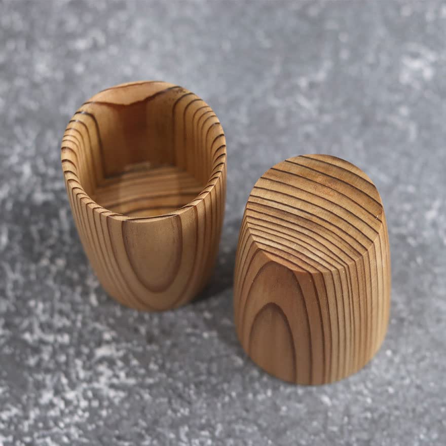 Odate Kogeisha Akita Cedar Sake Set, Small Bottle and 2 Cups, 3 Pieces