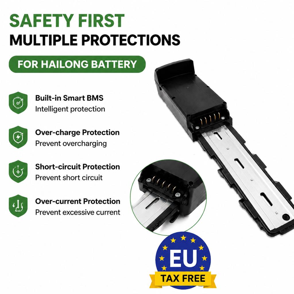 Pro baterii e-skútru a e-kola Hailong Shell 36V 48V 30AH, lithiové články 21700, BMS max. 40A-50A, funguje s motory 500W 750W 1000W 1500W