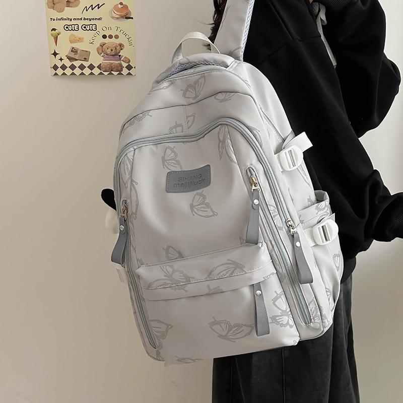 Reflective Butterfly Backpack for Middle & High School Girls – Versatile Shoulder Bag for Students