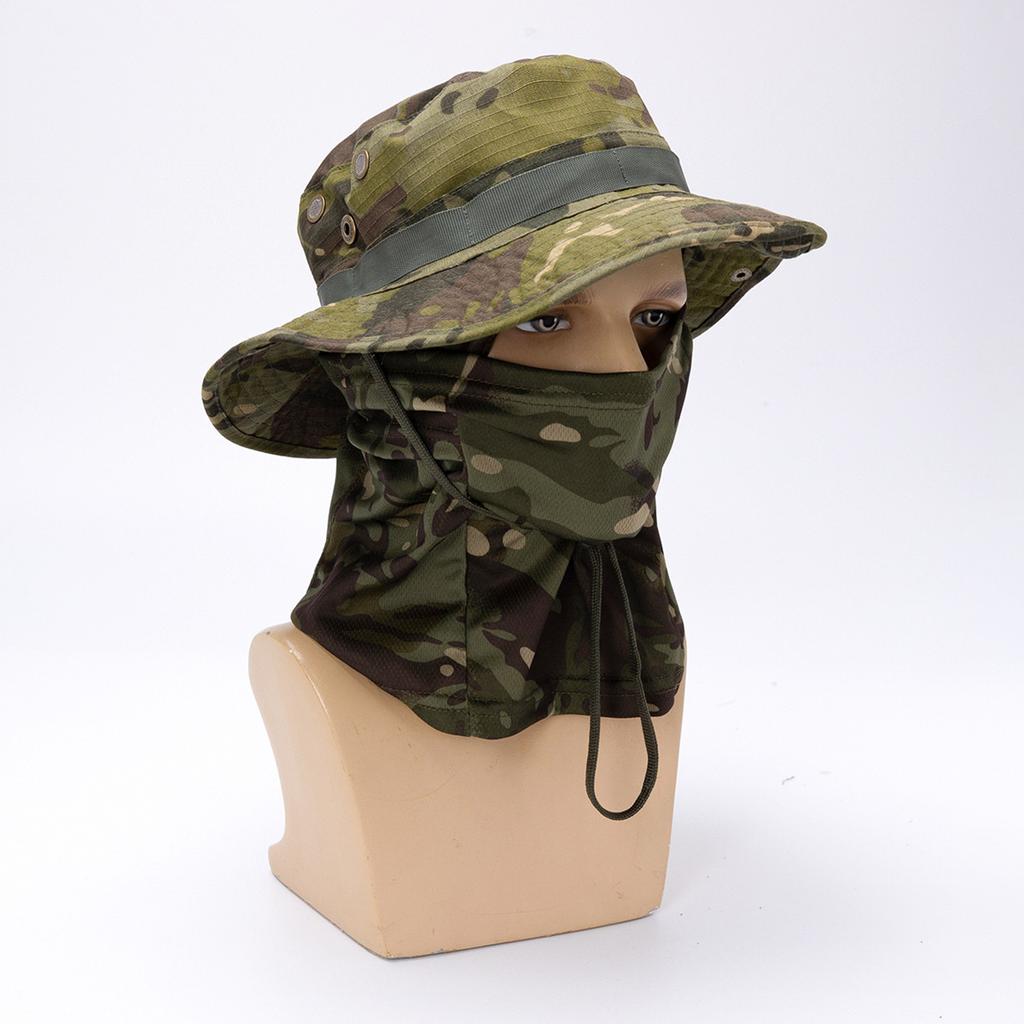2 Stück Sturmhaube Skimaske Camouflage Fischerhut Anzug für Damen Herren Faltbarer Weicher Hut Outdoor Jagd Angeln Skifahren Radfahren Breit