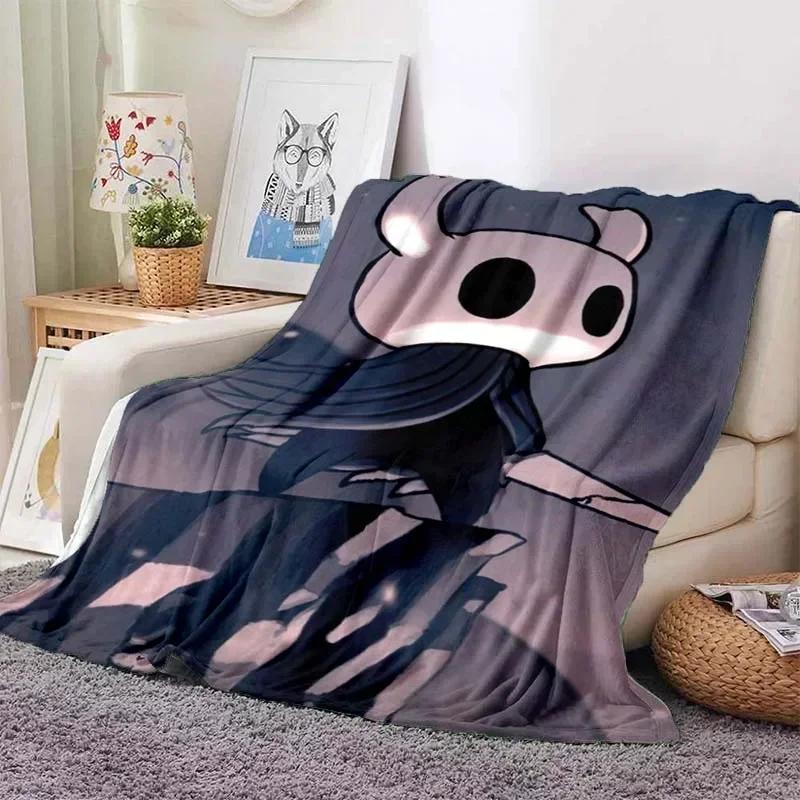 Hollow Knight Fashion Digital Printed Pattern Thin Blanket Flannel Blanket Portable Home Travel Office Lunch Break Blanket