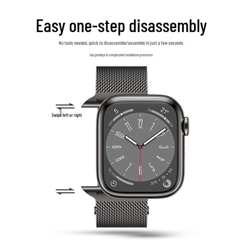 Milanese Magnetic Steel Strap for Apple Watch Ultra/iWatch 10