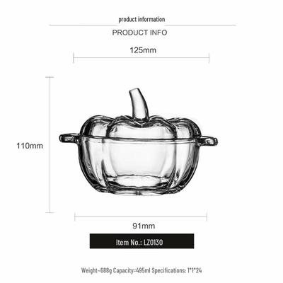 ZISIZ Pumpkin Shaped Lidded Multi-use Bowl Set