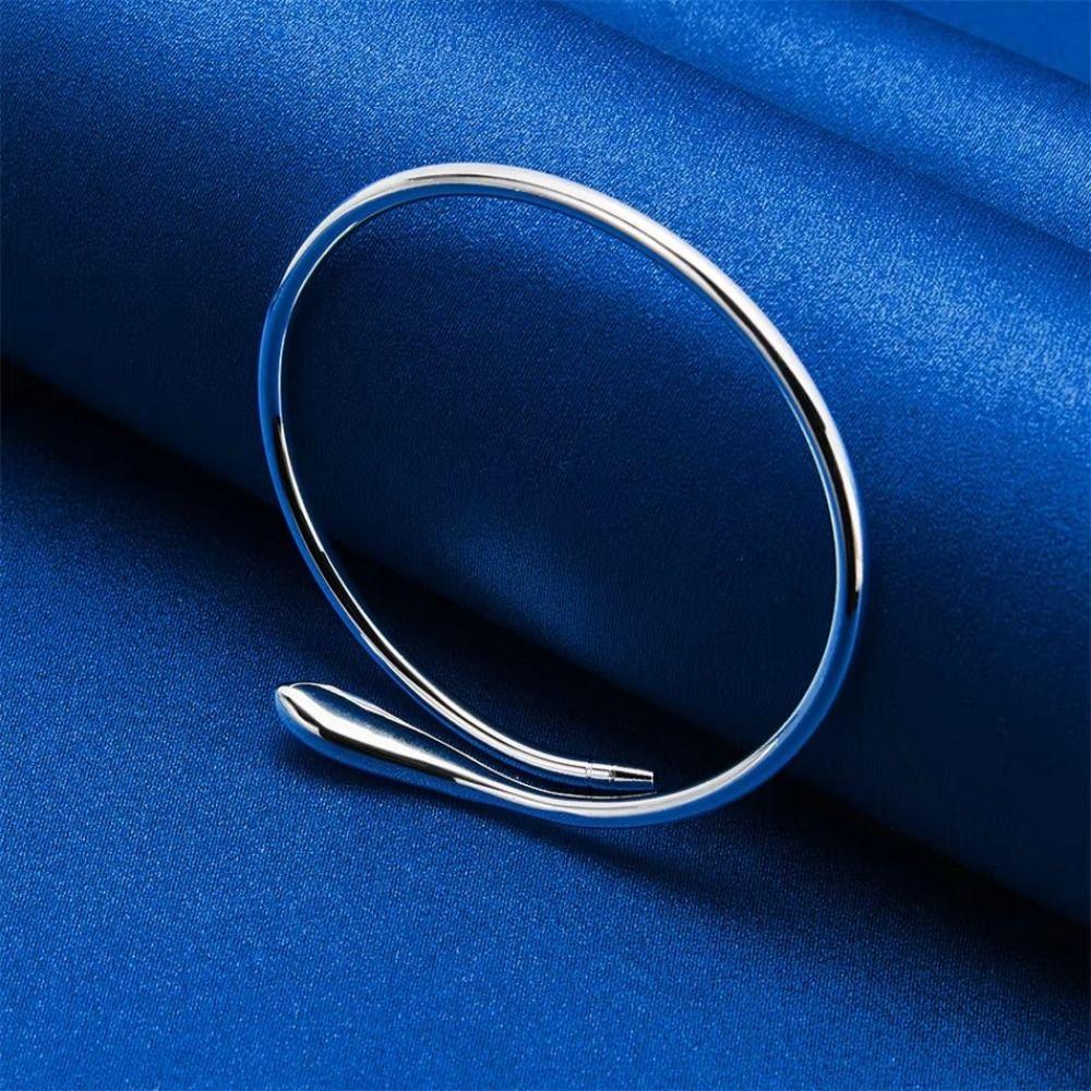 Open Adjustable Snake Bracelet Silver Color Charm Bracelet Fashion Open Bangle  Fashion Accessories