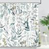 Tropical Leaf Shower Curtain,Waterproof Fabric with Lush Greenery for Nature-Inspired Bathroom Decor,Adds Tropical Paradise Feel