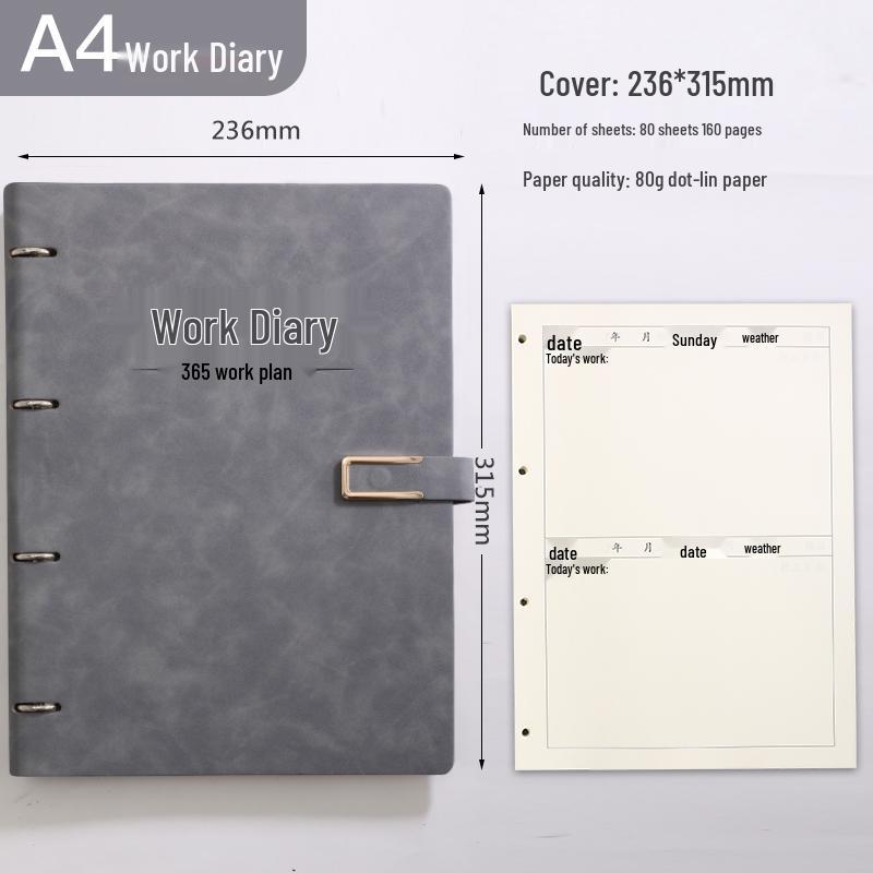 A4 Work Log & Meeting Minutes Book with Custom Printing for Office or Construction Use
