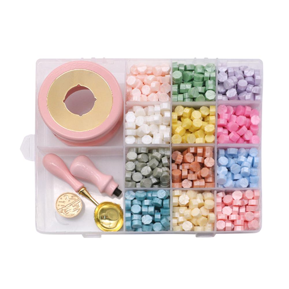 Creative Seal Stamp Set Removable Handle Exquisite Fire Paint Seal Set DIY Manual Account Crafts Supplies for Glass Plastic Art