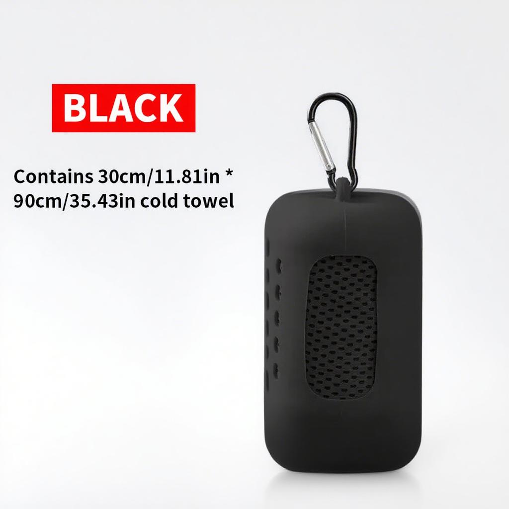 1PC 30 * 90cm toalha fria de silicone redonda, toalha de fibra ultrafina de secagem rápida, toalha de acessórios de praia, para esportes e fitness