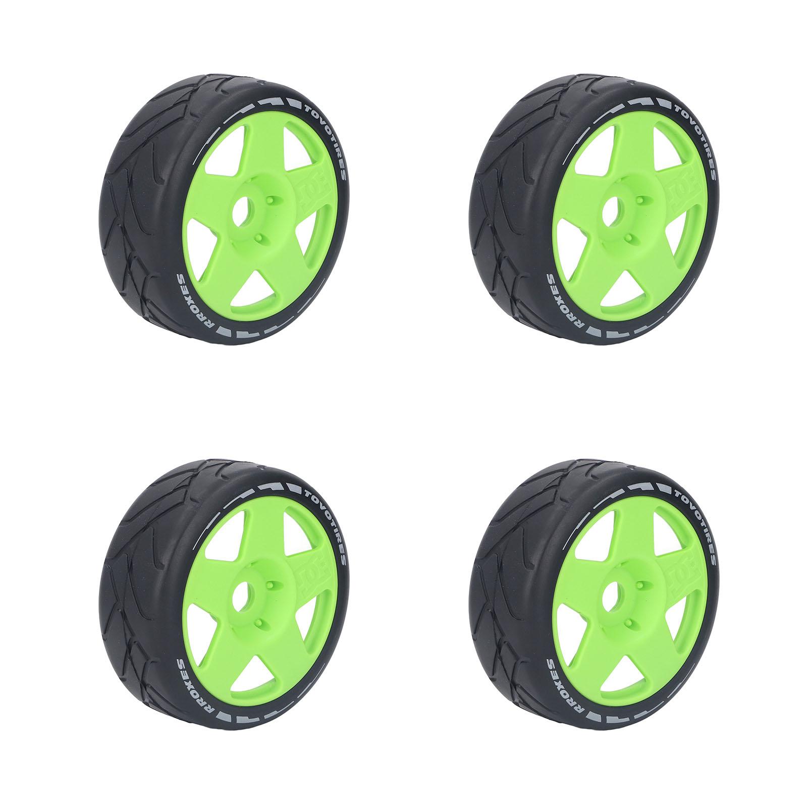 

4 PCS 18 GT RC Wheels Strong Grip Road Racing Tires Wear Resistant On Road Wheels with 17mm чорний