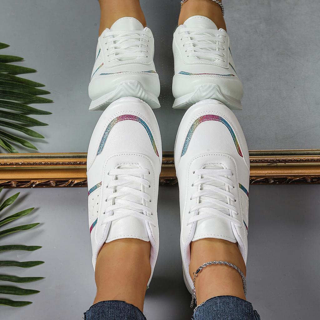 Sneakers Women Breathable Fashion Running Shoes Comfortable Casual Shoes Round Toe Lace Up Lightweiht Sports Shoes