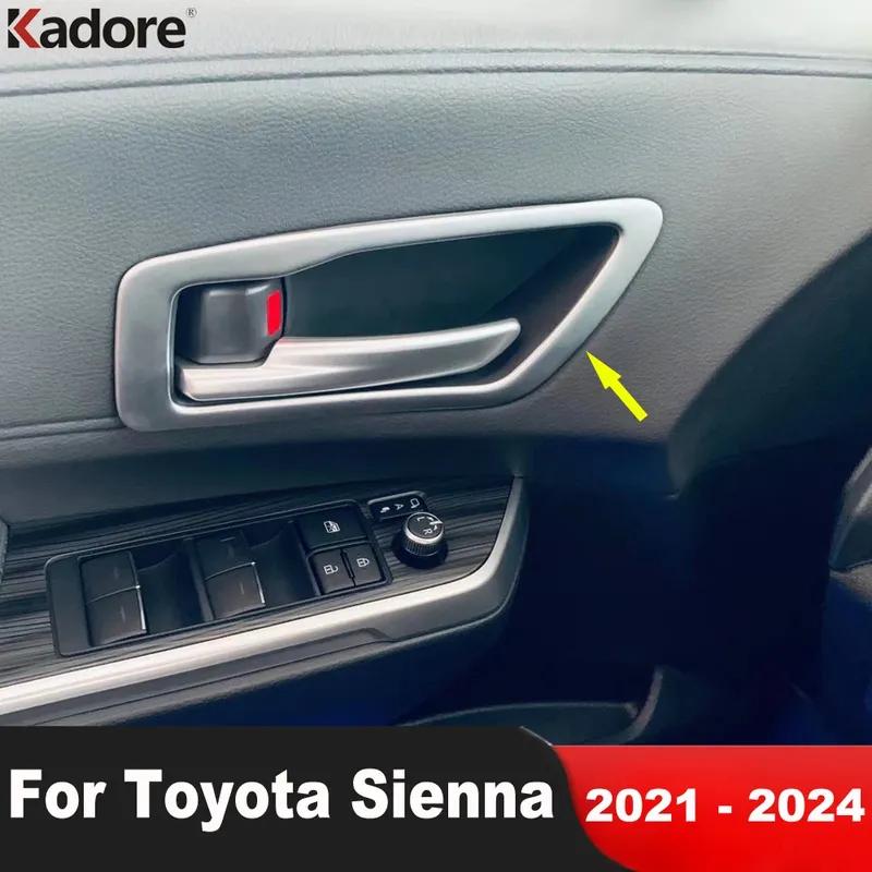For Toyota Sienna    2024 Matte Car Front Inner Door Handle Bowl Cover Trim Interior Mouldings Accessories