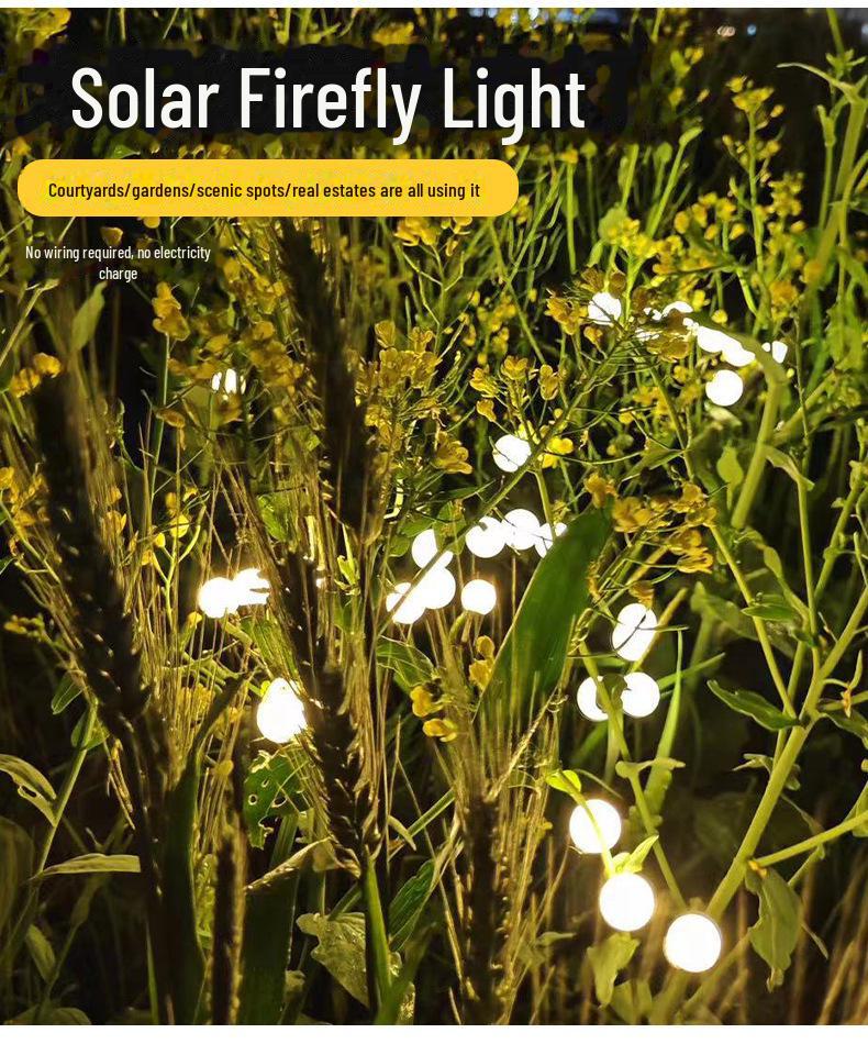Solar Firefly Garden String Lights - Outdoor Lawn & Landscape Decoration Lighting