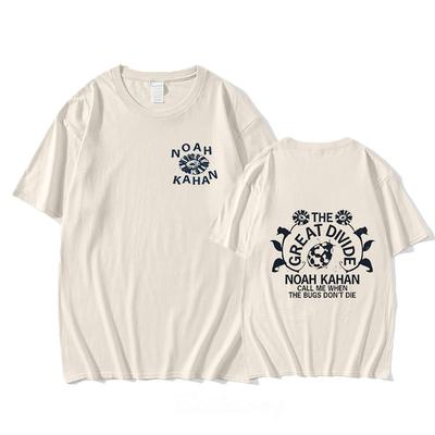 100% Cotton Noah Kahan T-Shirt Short Sleeve Round Neck Tees Women Men Casual Fashion Streetwear Graphic Printing Tops Summer