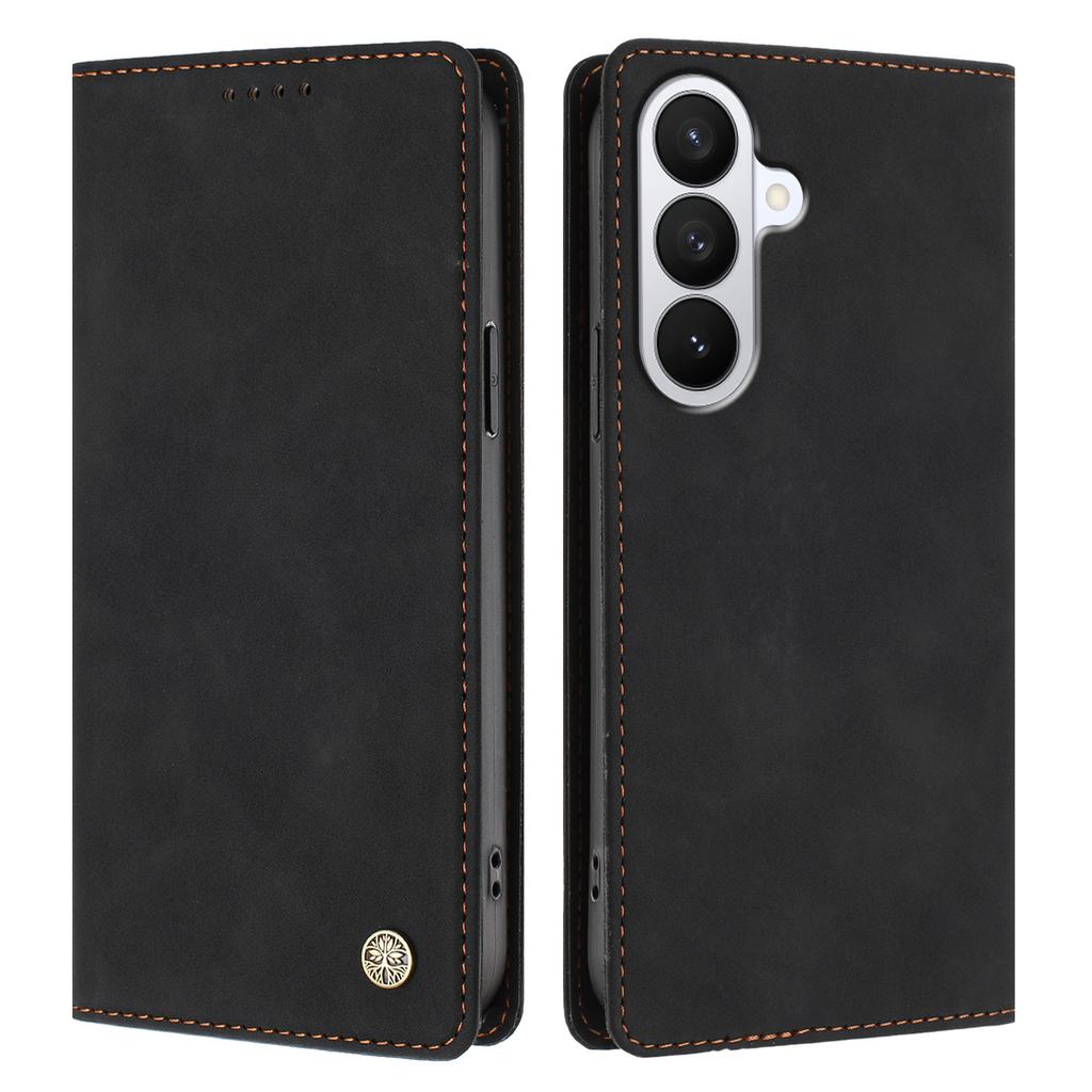 YIKATU For Samsung Galaxy S26 Wallet Case  YK-006 Magnetic Closure Leather Phone Cover Litchi