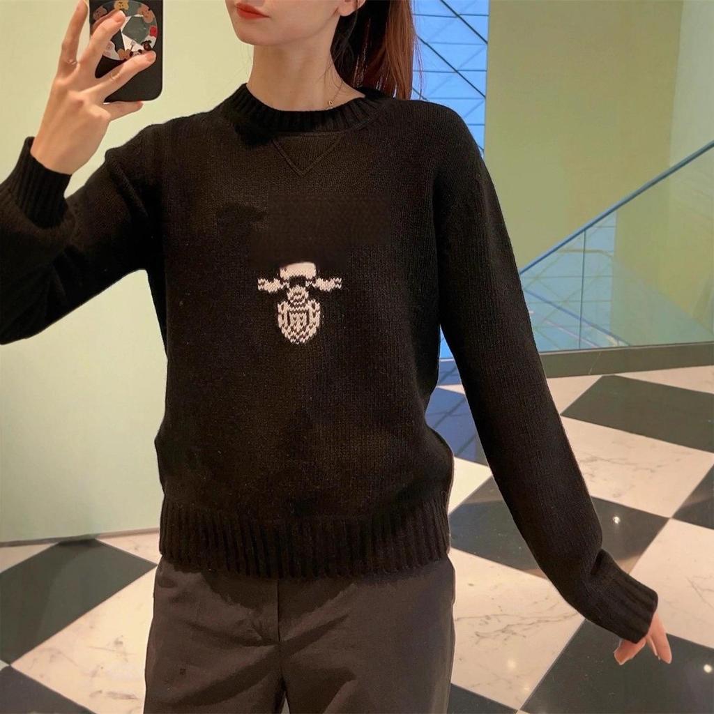 Nanyou 25 A/W Classic Letter Cashmere Knit Sweater - Loose Fit, Versatile, Logo Jacquard