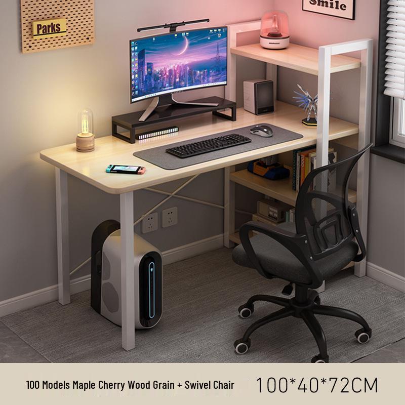 Multifunctional Corner Desk with Bookshelf - Perfect for Home Office or Bedroom