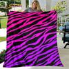 3D Colorful Zebra Pattern Blanket,Flannel Blanket Throw Blanket,Child Warm Blanket for Home Living Room Bedroom Beds Sofa Picnic