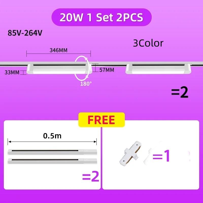 LED Track Light Aluminum Linear Track Ceiling Lamp COB Rail Spotlight Living Room Bedroom Decor Lighting Fixture