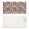 Adhesive Vinyl Tiles for Hallway Herringbone Wood Pattern 6X60X30 Cm