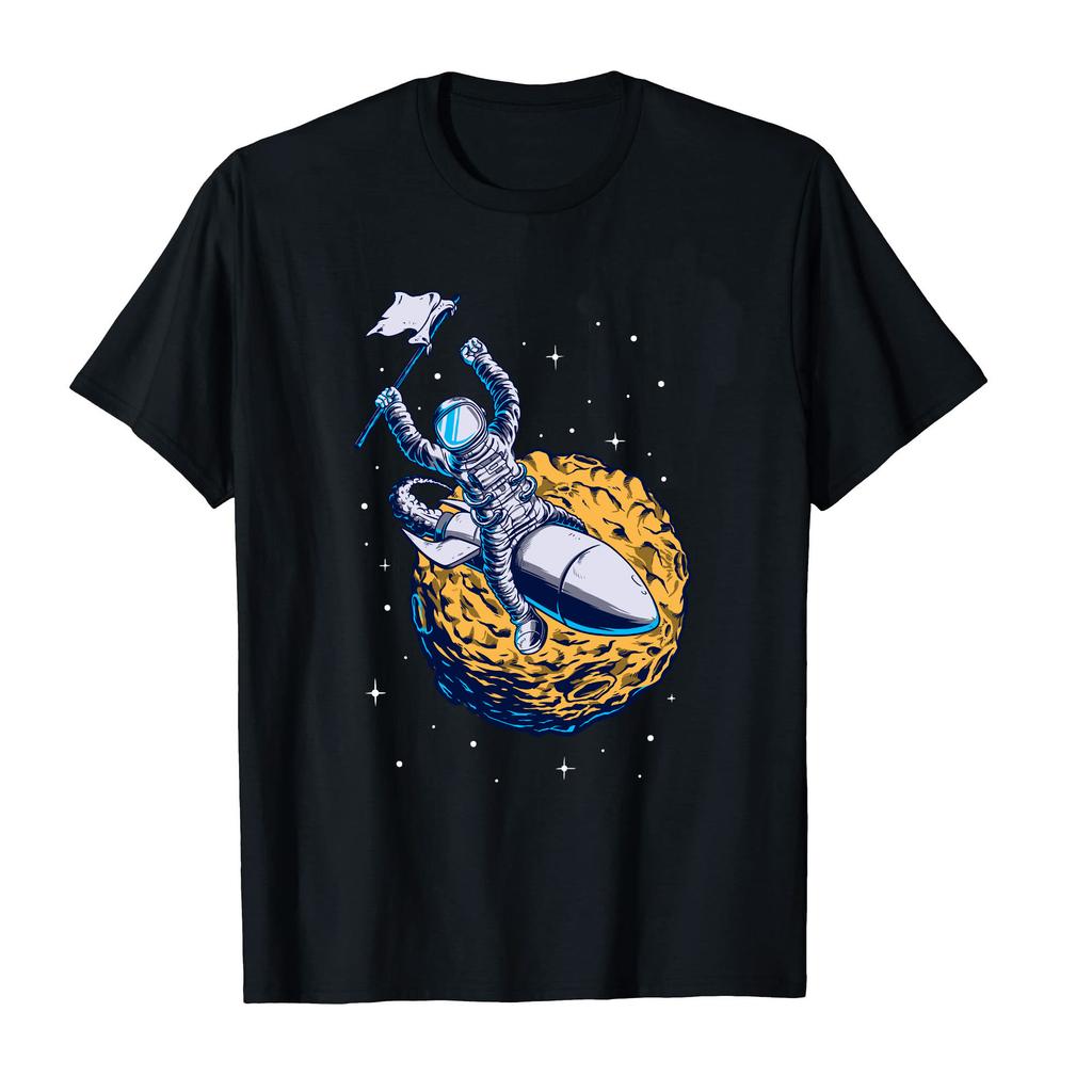 100 Cotton Astronaut Unicorn Planet Alien Space Moon For Men Women Black TShirt Graphic Harajuku Fashion Tee T Shirt XS5XL