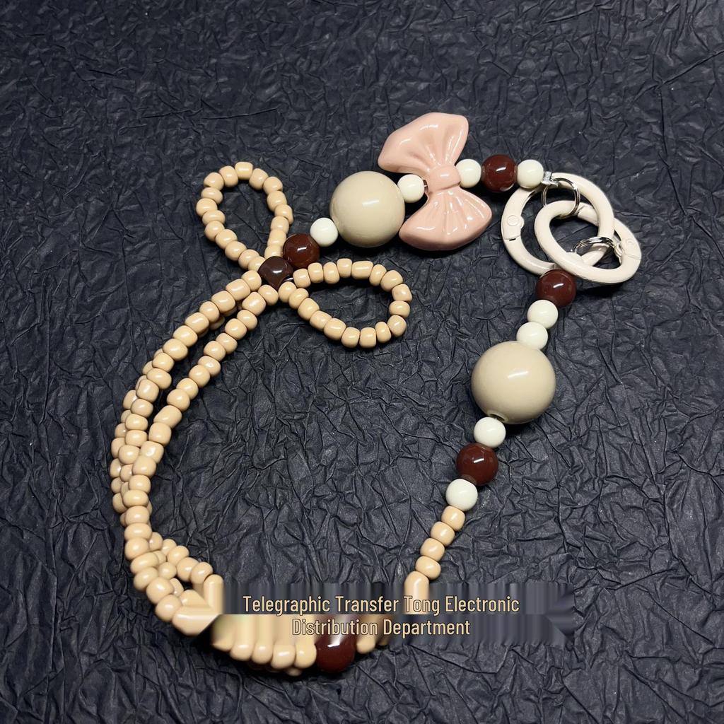 Maillard Beaded Phone Lanyard & Camera Keychain Wrist Strap