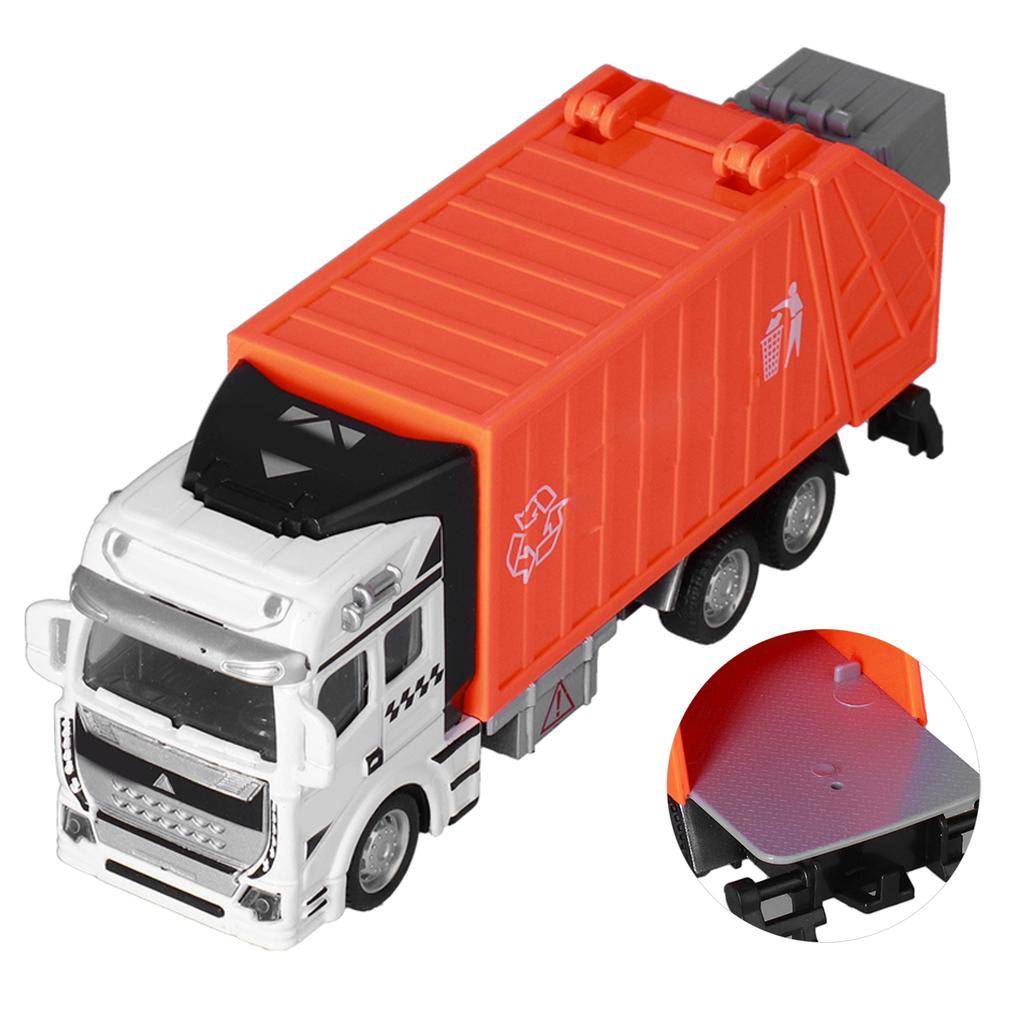 1:48 Pull Back Garbage Truck Toy Alloy Plastic Delivery Trash Truck Vehicles Toys Decoration for Boys