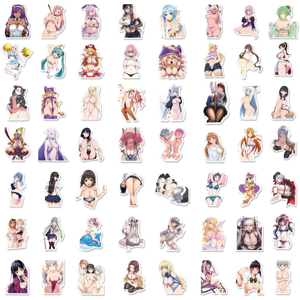 200 Sexy Beauty Stickers, Anime Japanese Bunny Girl Seduces Orgasm Girl Loli Stickers