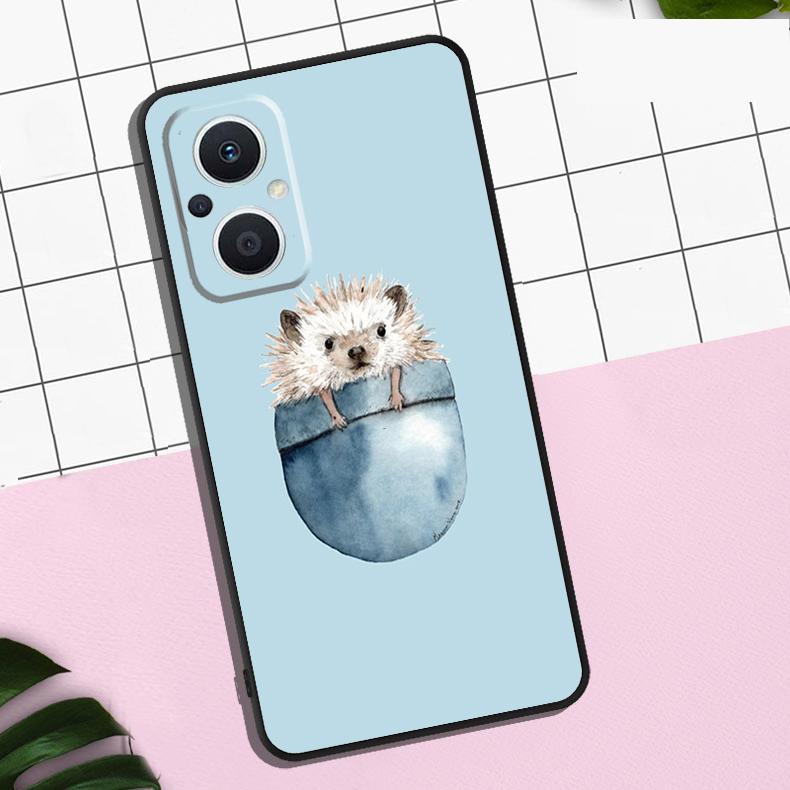 Animal Hedgehog Case For OPPO Reno 7 8 10 11 12 13 Pro 13F 12F 11F 8T OPPO Find X8 Pro X6 X3 X5 Lite Cover