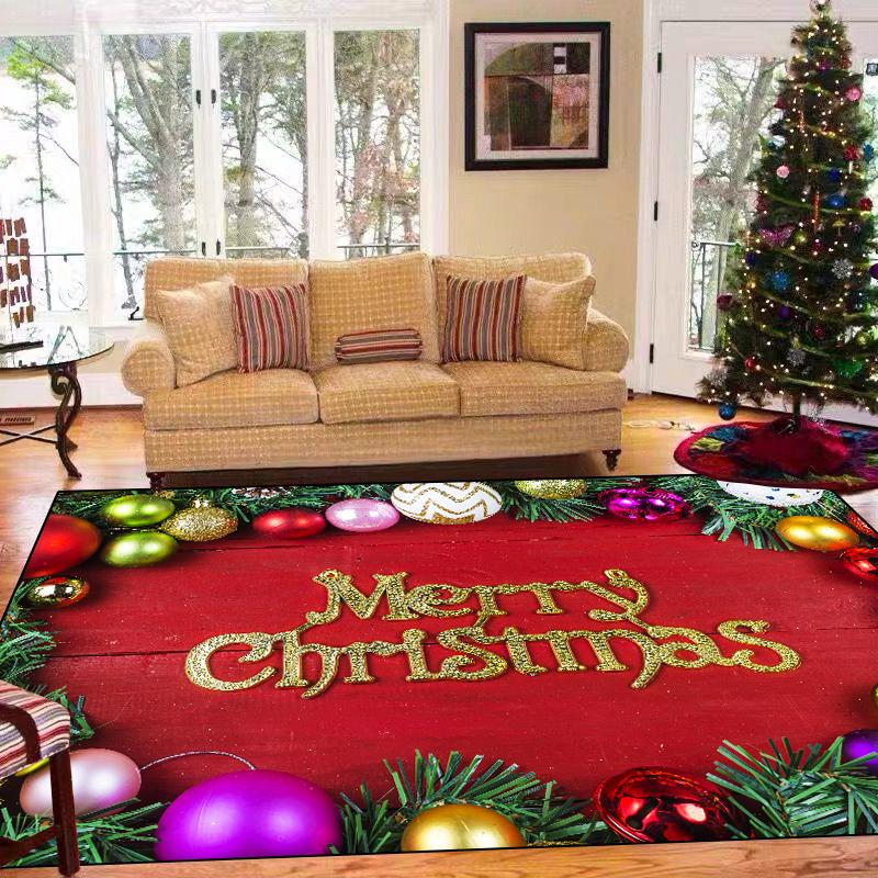 

Christmas Decoration Carpets for Living Room Home Bedroom Decor Sofa Table Large Area Rugs Hallway Balcony Mats Non-slip Doormat 60*90cm