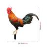 Rooster Figure Acrylic Standing Garden Stake Ornamental Animal Yard Sign Sculpture for Patio and Lawn Decor