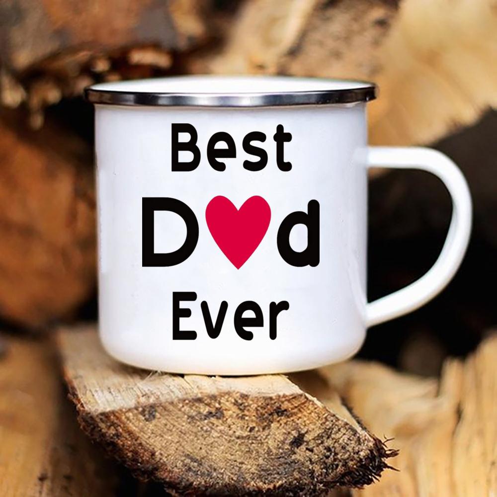 Papa, du bist nicht alt, du bist ein Klassiker, Aufdruck, lustige Emaille-Kaffeetasse, originelle Frühstückstassen zum Sublimieren, süße Campingtasse für Freunde