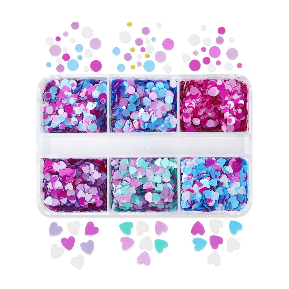 

Летние круглые пайетки-макаруны для ногтей, разноцветные блестящие хлопья в форме сердца, аксессуары для украшения, для дизайна ногтей «сделай сам»