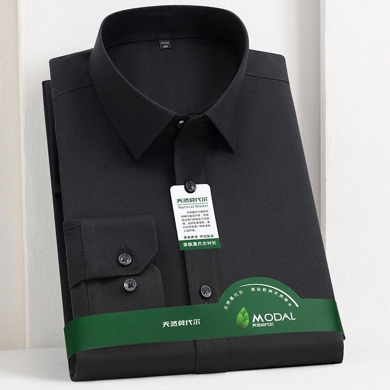 New Quality Anti-Wrinkle Men Shirt Long Sleeves Dress Shirts For Men Slim Fit Camisa Social Business Office White Shirt 4XL 5XL