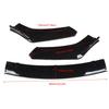 Set of 3 Front Bumper Lip Splitter Gloss for Vehicles 1800mm and Front Bumper Front Spoiler Body Kit Kits, Black, High-Toughness ABS, Over, Spoiler,