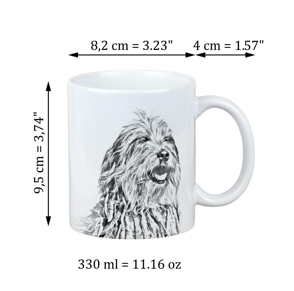 Bergamasco Shepherd Dog, Bergamasco Sheepdog - cup with a dog, cheerful cup for a dog lover, personalized gift from the Art-Dog brand
