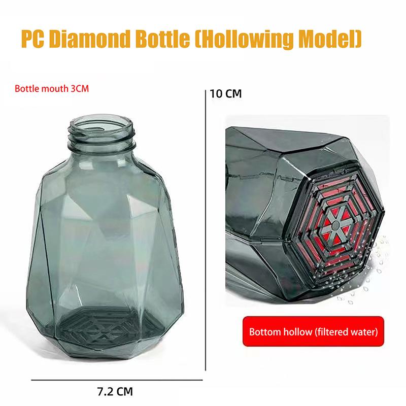1 Stück Ananas-Flasche Diamant-Flasche Gelkugel-Pistolen-Munitionszuführflasche Hohlboden Wasserfilter Gelkugeln