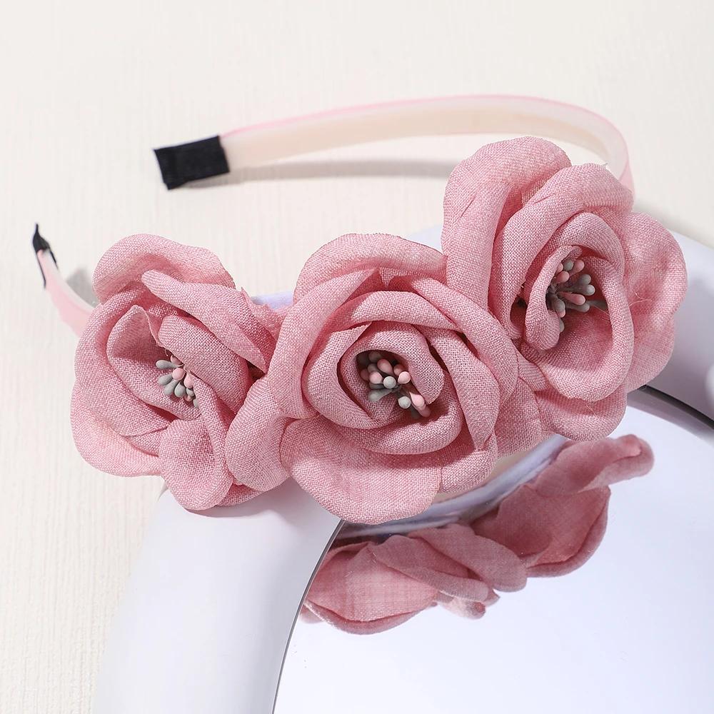 Neue handgefertigte Haarreifen für Blumenmädchen, süße Perlen- und Federkronen für Hochzeiten, Prinzessinnen-Kopfbedeckungen für Tanzpartys, modische Accessoires