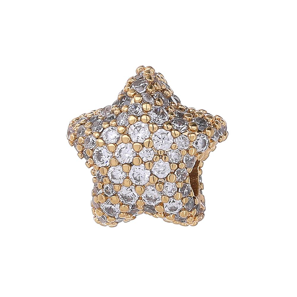 Newcopperoriginal Accessories Star Key Charm Wing Girl Tower Dangle Bead Fit Bracelet Jewelry For Gifts