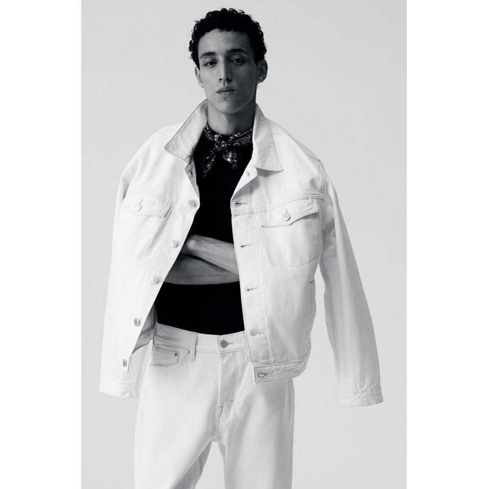 H M Relaxed Fit Jeans wHite
