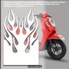 SEAMETAL Waterproof Flame Racing Stripes Reflective Sticker Decal For Motorcycle Electric Scooter Fender Decoration