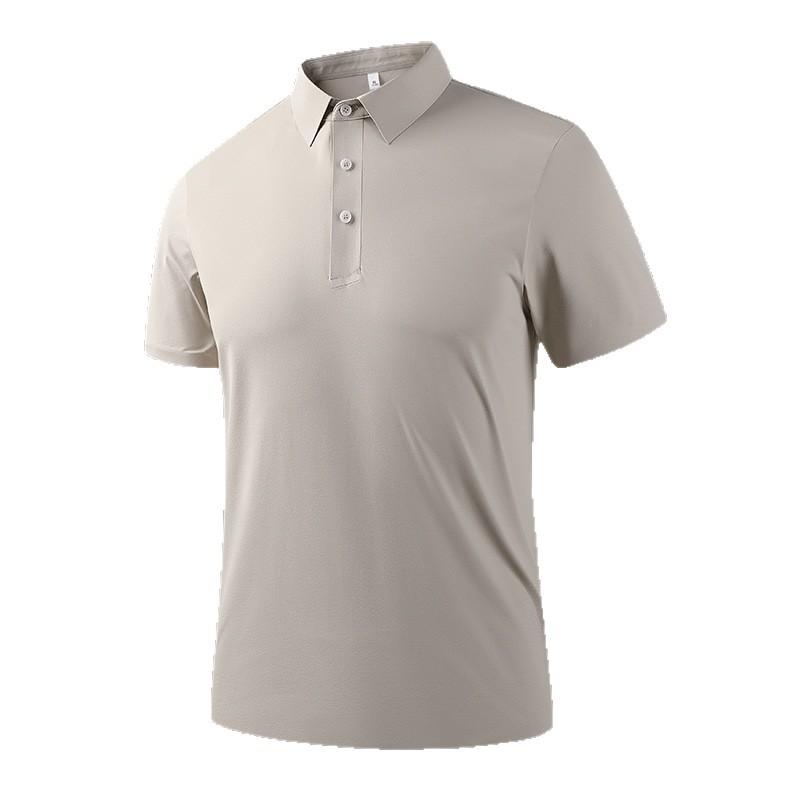 Men's Business Lapel POLO Shirt Men's Ice Silk Quick-drying Short-sleeved Men's Thin Breathable Casual Half-sleeve