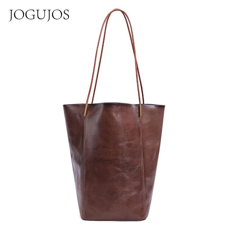 JOGUJOS Women's Genuine Leather Tote & Crossbody Bag - Large Capacity, Versatile, Casual Handbag