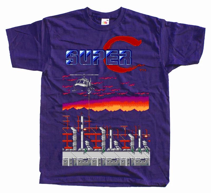 SUPER CONTRA STAGE 1 NES game T SHIRT PURPLE ALL SIZES S-5XL 2XL